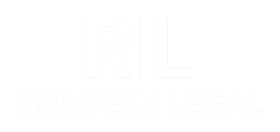 Rumfelt Legal logo - white with transparent background